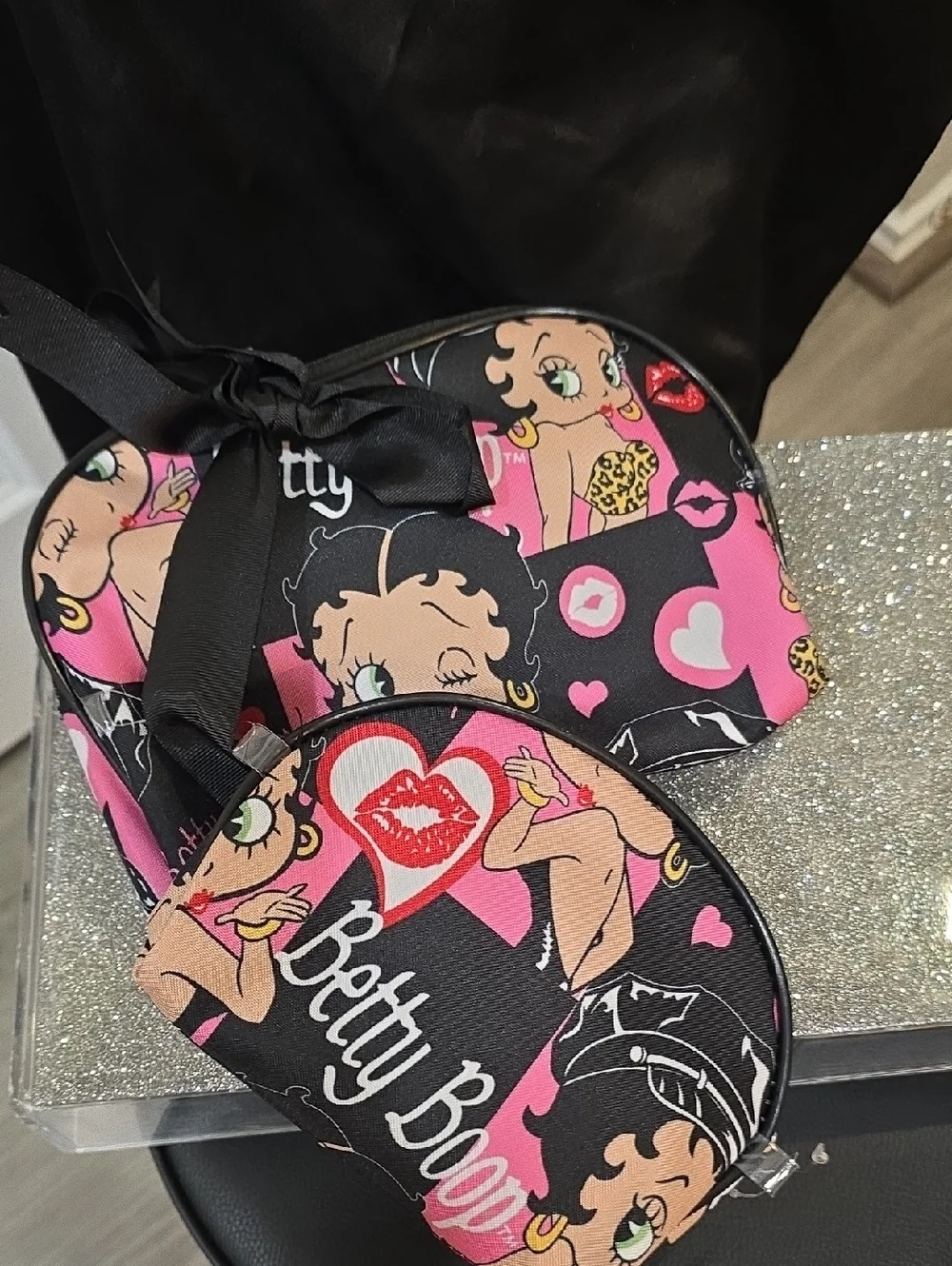 Betty Boop 3-PC  Cosmetic Bag Set